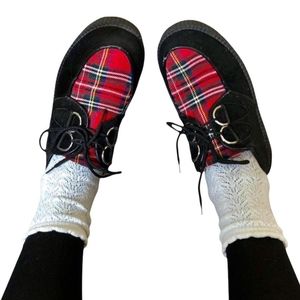 Plaid Oxford Platforms/Creepers